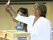 Bachelet votes