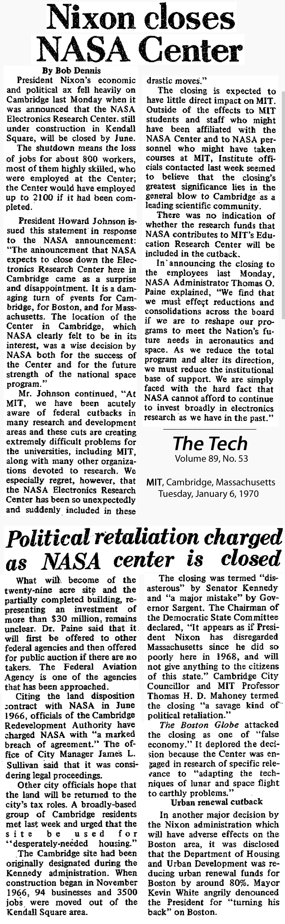 The Tech Jan 6 1970