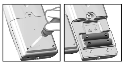 Remote sensor setup: batteries